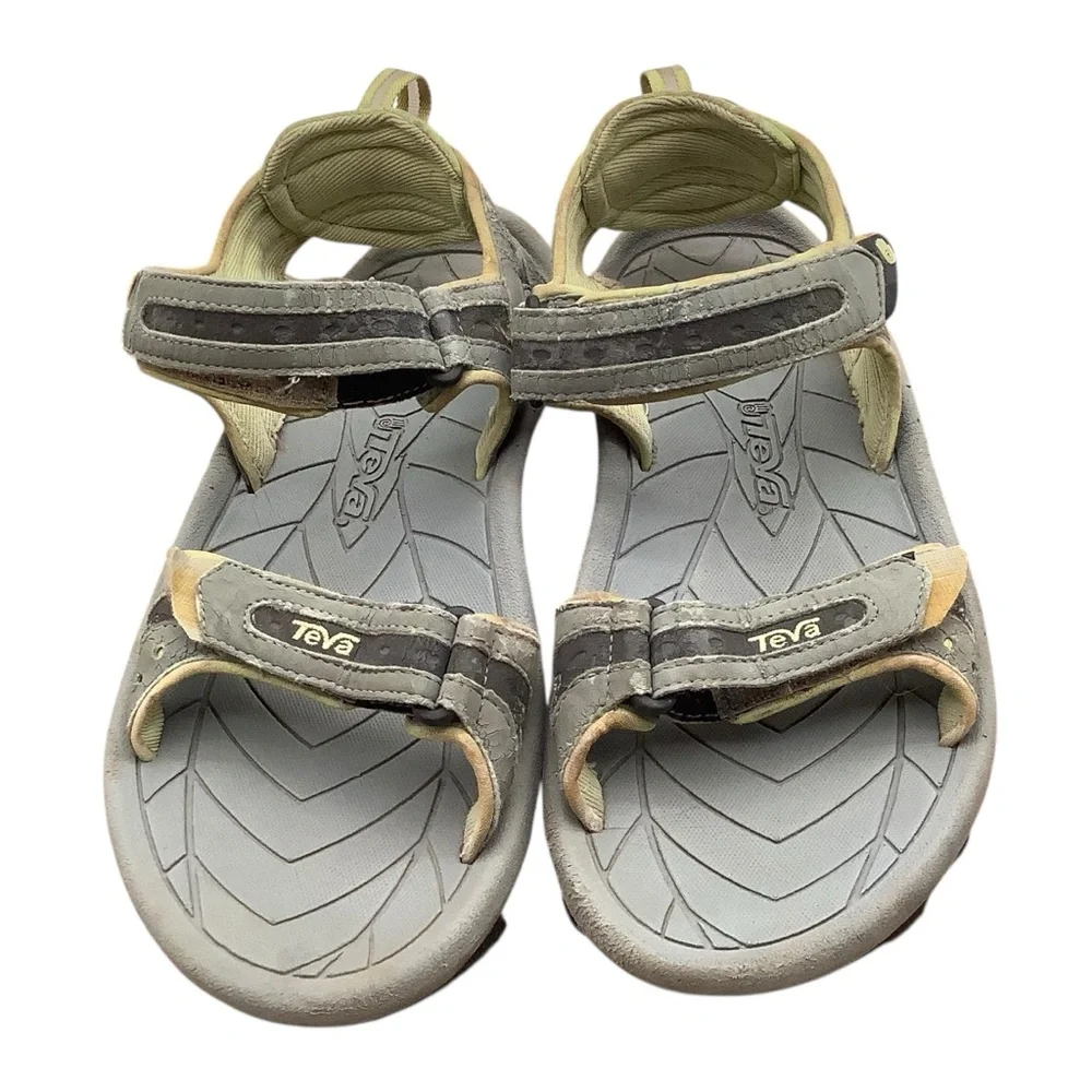 Teva Gray Sport Sandals with Adjustable Straps and Rubber Sole size 10‎